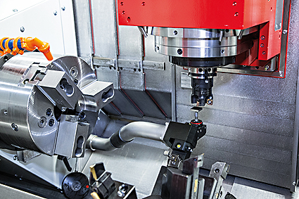 Токарный обрабатывающий центр с фрезерным шпинделем с ЧПУ EMCO HYPERTURN 65 Powermill